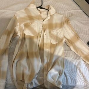 Wonder Nation White and Tan Flannel